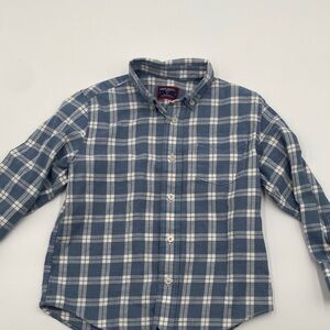 UNTUCKit Blue and White Plaid Button-Down Shirt Boys 4-5 100% cotton